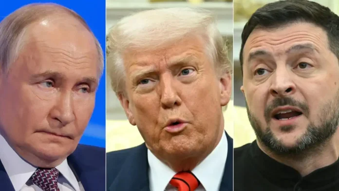 Zelensky , Donald Trump and Putin