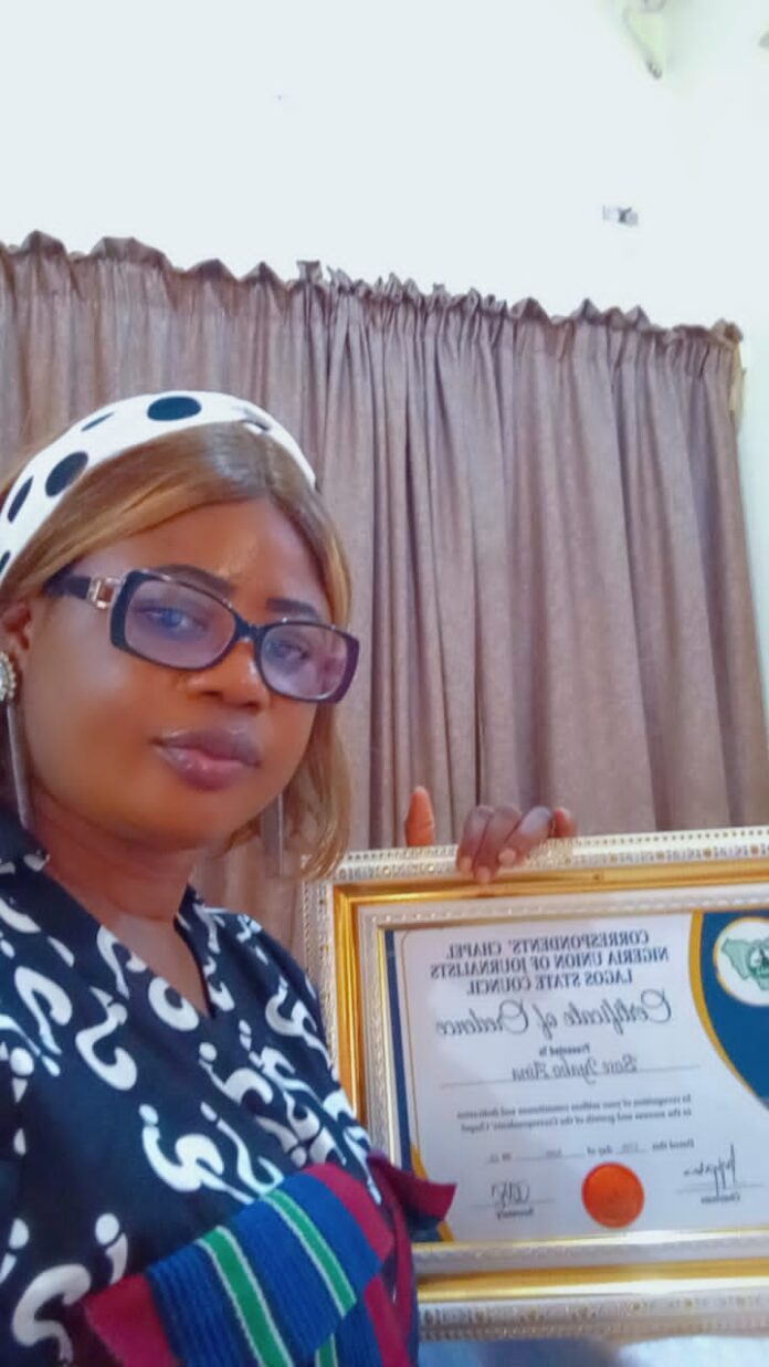 NUJ Lagos Honors Bose Iyabo Aina with Certificate of Credence for Outstanding Service
