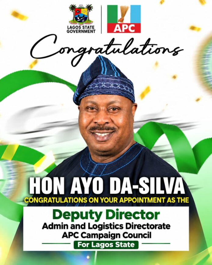 Thomas Ayo Da-Silva Named Deputy Director of Lagos APC Campaign Council